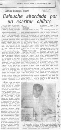 Caleuche abordado por un escritor chilote.