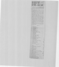 Un nuevo tipo de poeta: Jorge Caro