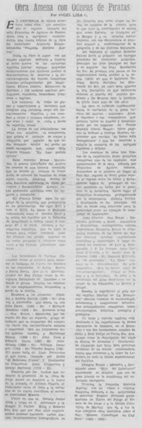 Obra amena con odiseas de piratas