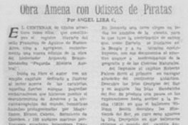 Obra amena con odiseas de piratas