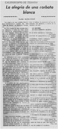 La Alegría de una corbata blanca