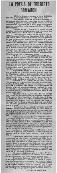 La Poesía de Edilberto Domarchi