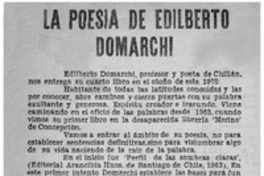 La Poesía de Edilberto Domarchi