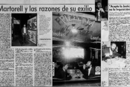 Martorell y las razones de su exilio : [Entrevista]
