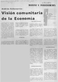 Visión comunitaria de la economía