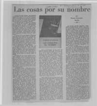 Las cosas por su nombre.