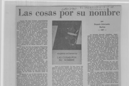 Las cosas por su nombre.