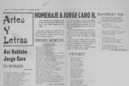 Homenaje a Jorge Caro H.