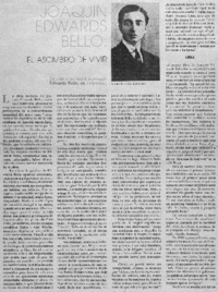 Joaquín Edwards Bello, el asombro de vivir