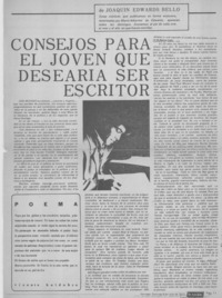 Consejo para el joven que desearía ser escritor.