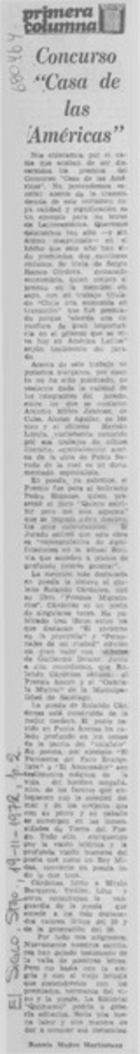 Concurso "Casa de las Américas"