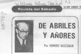 De abriles y añores