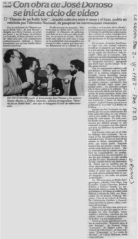 Con obra de José Donoso se inicia ciclo de video.