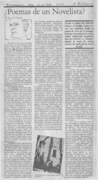 Poemas de un novelista?