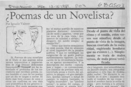 Poemas de un novelista?