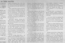 Recordando a un buen escritor