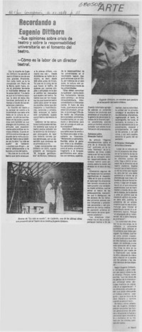 Recordando a Eugenio Dittborn