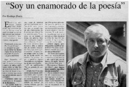Soy un enamorado de la poesía" : [entrevista]