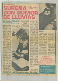 Sureña con rumor de lluvias