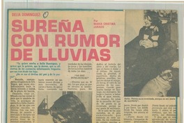 Sureña con rumor de lluvias