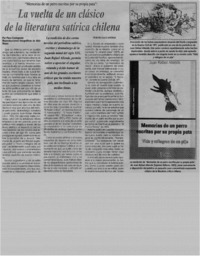 La vuelta de un clásico de la literatura satírica chilena