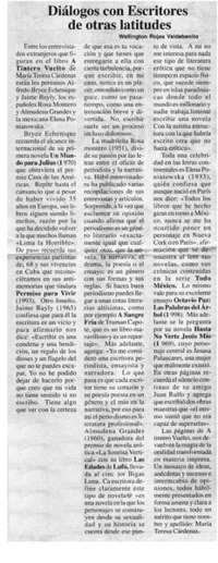 Diálogos con escritores de otras latitudes