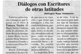 Diálogos con escritores de otras latitudes