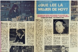 Qué lee la mujer de hoy? [entrevista]