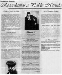 Recordando a Pablo Neruda y el nacimiento de Alfred Nobel.