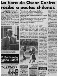 La tierra de Oscar Castro recibe a poetas chilenos