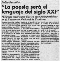 La poesía será el lenguaje del siglo XXI".