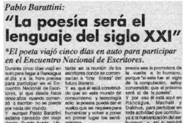 La poesía será el lenguaje del siglo XXI".