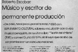 Músico y escritor de permanente producción