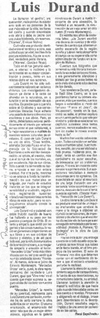 Vigencia de Luis Durand