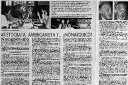 Aristocráta, americanista y...¡monárquico! : [entrevista]