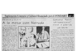 A la mesa con Neruda