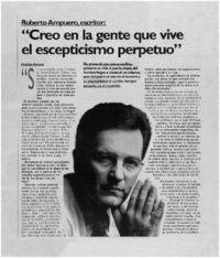 Creo en la gente que vive el escepticismo perpetuo" : [entrevista]