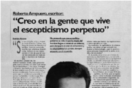 Creo en la gente que vive el escepticismo perpetuo" : [entrevista]