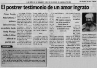 El postrer testimonio de un amor ingrato