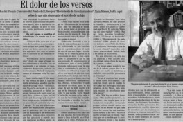 El dolor de los versos : [entrevista]
