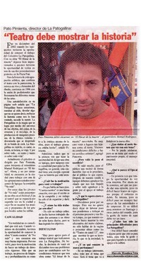 Teatro debe mostrar la historia" : [entrevista]