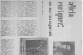 Alicia Enríquez, una escritora angustiada