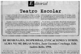 De homenajes, despedidas, evocaciones y otros.