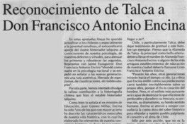 Don Francisco Antonio Encina Armamet ilustre talquino