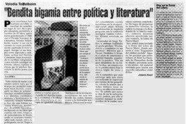 Bendita bigamia entre política y literatura"