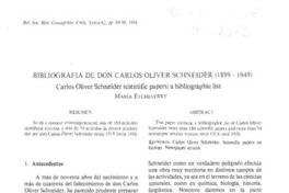 Bibliografía de don Carlos Oliver Schneider (1899-1949)