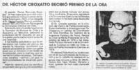 Dr. Héctor Croxatto recibió premio de la OEA.