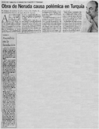 Obra de Neruda causa polémica en Turquía.