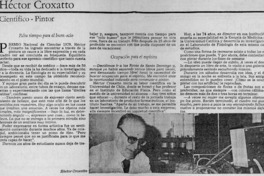 Héctor Croxatto, científico - pintor