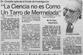 La Ciencia no es como un tarro de mermelada".